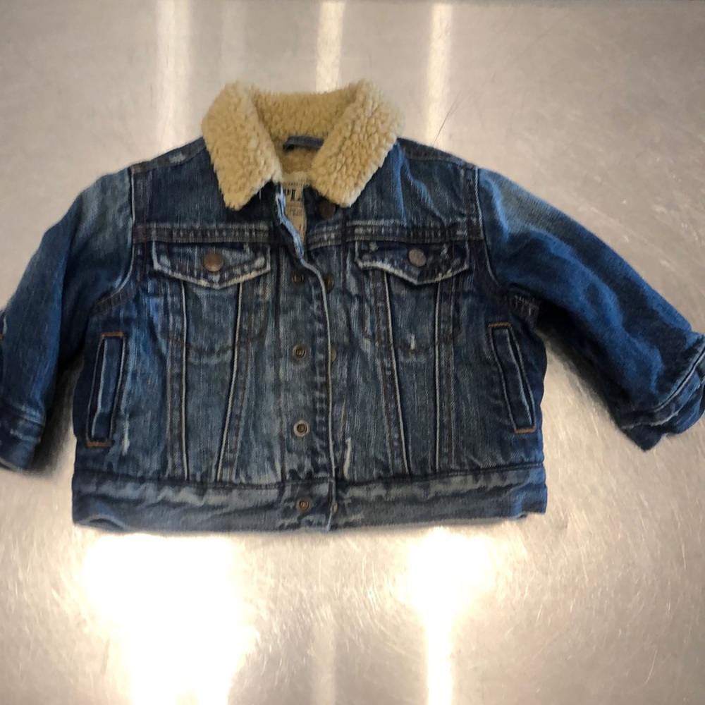 Children’s Place denim Sherpa lined jacket
